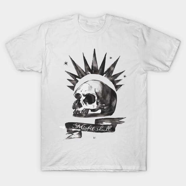 Life is Strange Chloe Misfit Skull T-Shirt by katmh